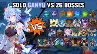 Solo C0 Ganyu vs 26 Bosses without Food Buff  Genshin Impact [upl. by Sax]