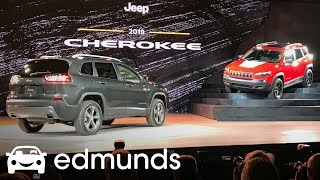 2019 Jeep Cherokee  Unveil  Edmunds [upl. by Nylrehs]