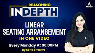 Linear Seating Arrangement Reasoning in One Video  SBI  IBPS  RRB  RBI  LIC  By Sona Sharma [upl. by Shamrao]