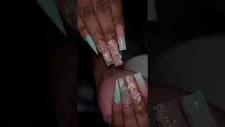 Fairy nails 🩵 nails nailsbyme explorenails nailtech [upl. by Marylin]