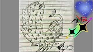 मोर का चित्र Ri  mor ka drawing peacock 🦚 drawing how to draw peacock 🦚 drawing  ANEE ARTIST [upl. by Notyrb]