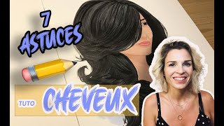 COMMENT DESSINER DES CHEVEUX FACILEMENT [upl. by Vaientina]