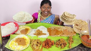 6x Chappathi 7x Idiyappam 2x Egg Dhosa With Country Chicken Curry With Chicken 65 Eating Challenge [upl. by Ynatsyd]