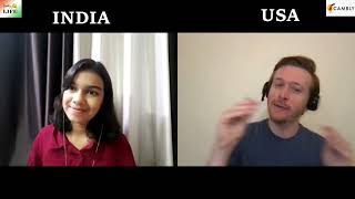 Cambly English Conversation 68 with lovely tutor from the USA  Adrija Biswas [upl. by Mortimer670]