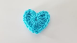 How to Crochet a HEART mini size  For Absolute Beginners [upl. by Anitnerolf]