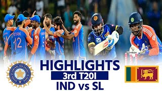 IND vs SL 3rd T20 Match Live India vs Sri Lanka 3rd T20I Match  HIGHLIGHTS  Shubman Gill [upl. by Reich324]