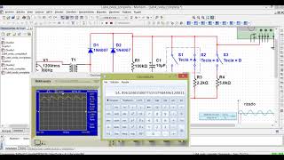 Rectificador de onda completa en Multisim [upl. by Rowena]