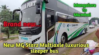 MANGALORE to MUMBAI full journey by CANARA PINTO travels  MG Starz Multi axle sleeper bus [upl. by Richardson]