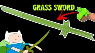 how to make easy retractable grass sword from adventure time [upl. by Farley]