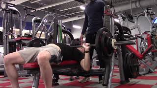 2025lbs eight reps Bench Press PR  Brey Fitness [upl. by Ecnerolf]