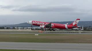 AirAsia X A330  WMKK arrives at YPPH [upl. by Swan259]