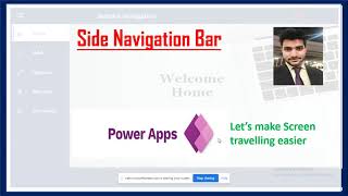 side navigation In PowerApps  navigation component in powerapps [upl. by Young]