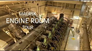 Maersk Vessel Engine Room Tour [upl. by Haughay]