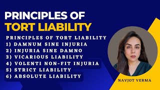 Principles of tort liability  Damnum sine injuria  Injuria sine damno vicarious liability [upl. by Sitoel]