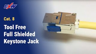 How to terminate the GHMT Verified RJ45 Connector Cat8 Tool Free Full Shielded Keystone Jack [upl. by Lupien]