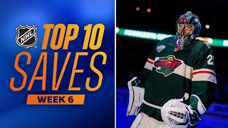 Top 10 Saves from Week 6  202324 NHL Season [upl. by Ahsienot623]