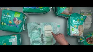 Wie groß sind Pampers Baby Dry Größe 8 wirklich  Vergleich mit der alten Größe 6  kiwisto Clips [upl. by Edas]