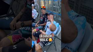 La cara de Roglic 🥹🥹 ciclismo papa cycling roglic primozroglic hijo padre [upl. by Nagrom]