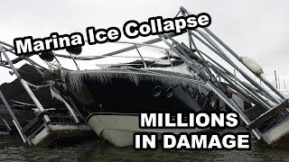 MARINA ROOF COLLAPSE from the ice storm at Pier 121 on Lake lewisville [upl. by Ennyroc394]