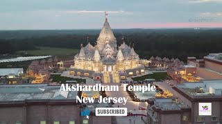 Worlds Second Largest temple  Akshardham New Jersey  4K baps akshardham [upl. by Reyaht]