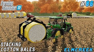 Transportation amp stacking cotton bales mulching  Elmcreek  Farming simulator 22  Timelapse 86 [upl. by Enajharas]