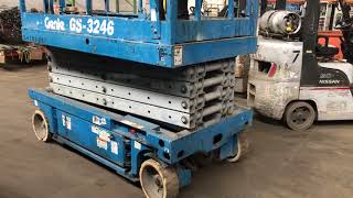 Lot 269 Genie GS3246 Scissor Lift Operating [upl. by Cerys]