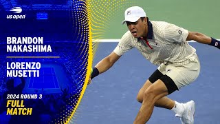 Brandon Nakashima vs Lorenzo Musetti Full Match  2024 US Open Round 4 [upl. by Llesirg]