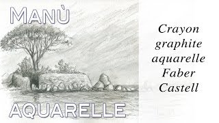 Crayon graphite aquarelle Faber Castell par manù Truepainting [upl. by Pogah]