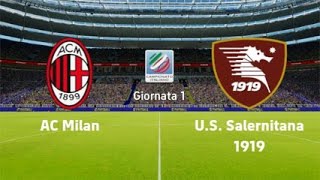 eFootball 2025  AC Milan vs Salernitana  Serie A 20242025 [upl. by Wilie]