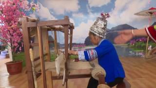 How does ethnic Zhuang peoples loom work [upl. by Munster]