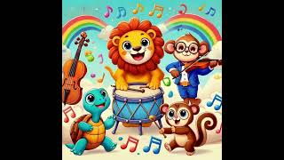 Fun Kids Song  Dancing Cartoon Animals Play Musical Instruments KidsSongs CartoonAnimals [upl. by Domineca]