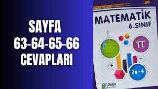 6 SINIF MATEMATİK KİTABI SAYFA 63 64 65 VE 66 CEVAPLARI [upl. by Brosine278]