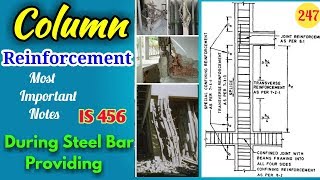 Column Reinforcement  Important Notes During Steel Providing In Column  Confining Zone in Column [upl. by Dickerson]