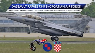 4K⁵⁰✈️🇭🇷Dassault Rafale F3R B HRZ Počasni prelet preko HrvatskeZapad i Jug 01052024 [upl. by Oruhtra]