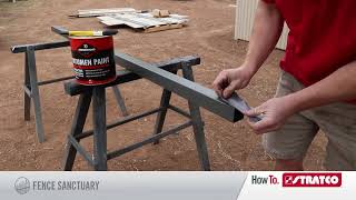 HowTo Install Stratco EziSlat Fencing Stratco Post Into Concrete Or Earth [upl. by Owiat]