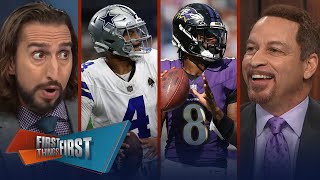 Cowboys in ‘proveit’ mode Eagles make mistakes Ravens season over  NFL  FIRST THINGS FIRST [upl. by Va]