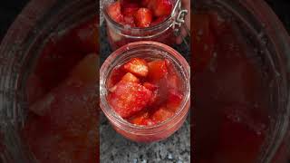 How to make Korean Strawberry Fruit Syrup 🍓🍓 perfect drink for a warm summer day [upl. by Allerim]