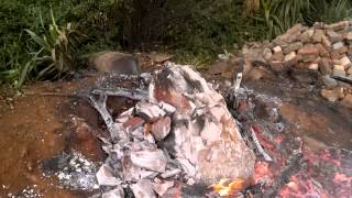 How to break or crack rock and stone using fire [upl. by Haraj]