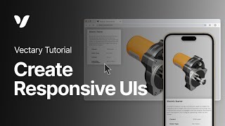 Responsive UI tutorial  interactive 3D design made in Vectary [upl. by Gerbold]