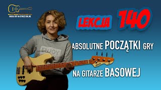 Lekcja 140 Absolutne początki gry na gitarze basowej guitar lesson cover tutorial [upl. by Zia315]