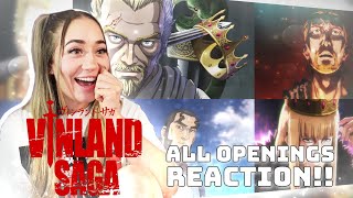 BANGER ALERT First Time Reacting to ALL VINLAND SAGA Openings 14 [upl. by Studdard354]