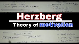 Herzbergs two factor theory of motivation Hindi [upl. by Arev360]