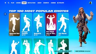 Top 100 MOST Popular Fortnite Dances amp Emotes [upl. by Kumler]