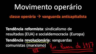 Sociologia Aula 37  O movimento operário revolucionário e o positivismo reformista [upl. by Helfand204]