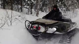 ARGO AVENGER 8X8 WITH TRACKS IN DEEP SNOW [upl. by Oshinski]