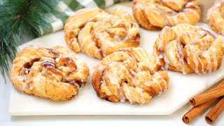 Puff Pastry Cinnamon Rolls  PERFECT for Christmas Breakfast  Brunch [upl. by Jake159]