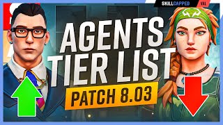 NEW Agent Tier List Patch 803  Chamber META is BACK  Valorant Guide [upl. by Zetneuq195]