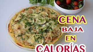 CENA BAJA EN CALORÍAS PASTEL DE COLIFLOR Y CALABACÍN [upl. by Rekab]