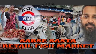 SABSE SASTA WHOLESALE AND RETAIL FISH 🐠🐟🦈 MALAD FISH MARKET 🦀🐠 SOMETHING SPECIAL FOR FISH LOVERS 🐬🦀🦈 [upl. by Schlenger]