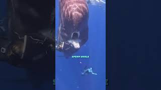 Divers saved a sperm whale with ropes tied around its jaw [upl. by Musihc]